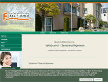 Tablet Screenshot of jakobushof-seniorenpflegeheim.de